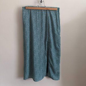 Abercrombie & Fitch Green Midi Slit Skirt